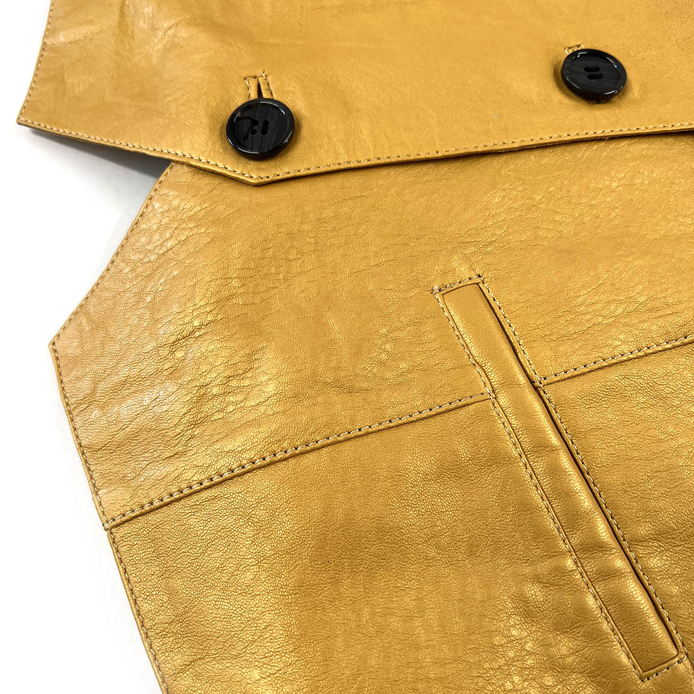 JEPKE Leather Waistcoat / Yellow Gold