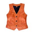JEPKE Leather Waistcoat / Tangerine Sheen