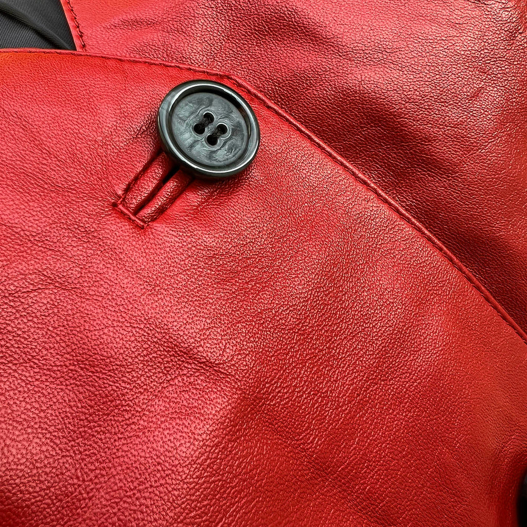 JEPKE Leather Waistcoat / Deep Red