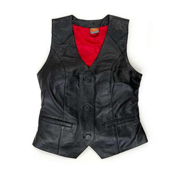 JEPKE Leather Waistcoat / Black
