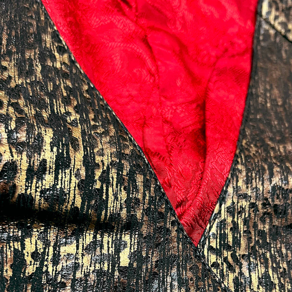 JEPKE Leather Waistcoat / Black Leopard