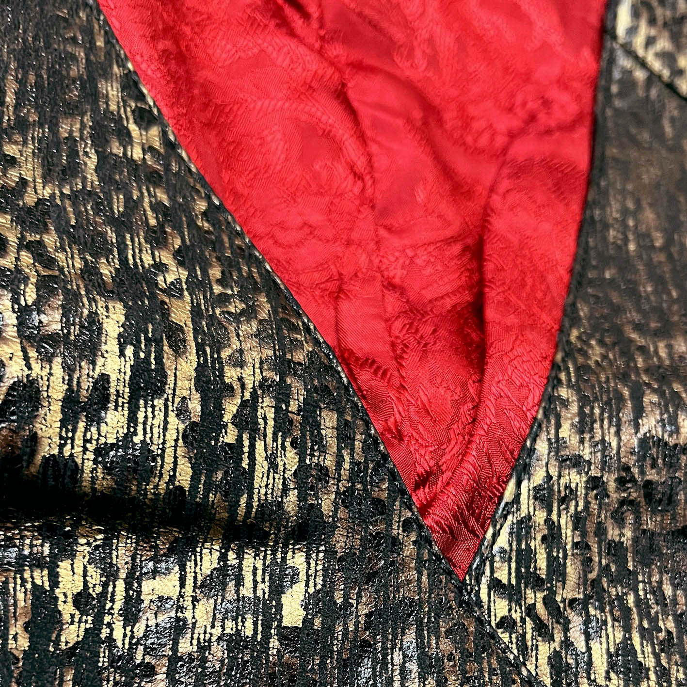 JEPKE Leather Waistcoat / Black Leopard