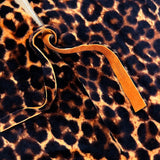 TAIGA Sheepskin Waistcoat - Tangerine Leopard / Cappuccino