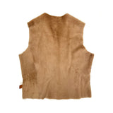 TAIGA Sheepskin Waistcoat - Tangerine Leopard / Cappuccino