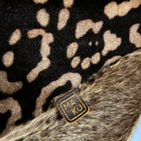 TAIGA Sheepskin Waistcoat - Cocoa + Brown Animal Print / Variegated Dark Brown