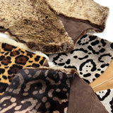 TAIGA Sheepskin Waistcoat - Cappuccino + Black Animal Print / Natural