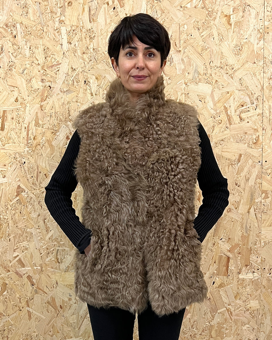 YELEK REVERSIBLE GILET /  MUSTARD + MOCHA