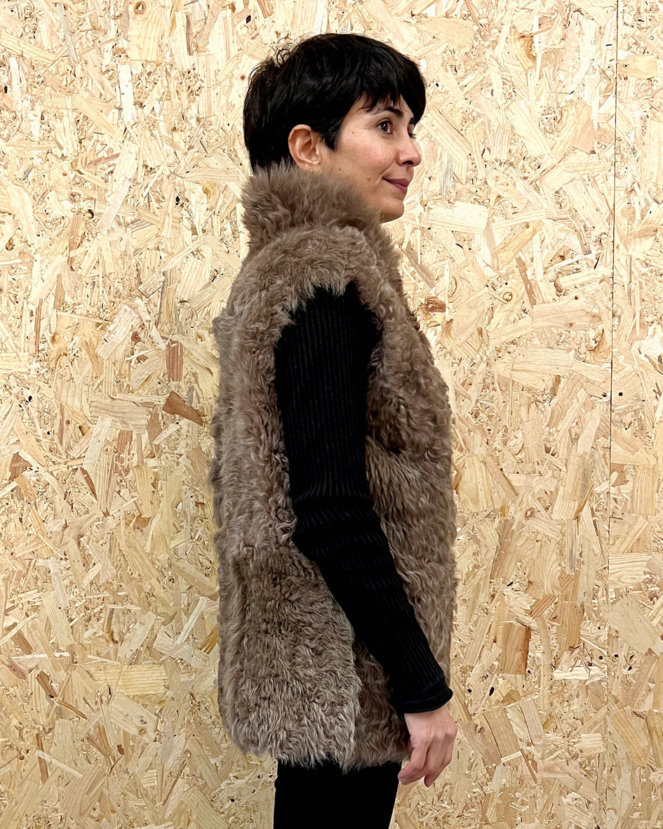 YELEK REVERSIBLE GILET /  MUSTARD + MOCHA