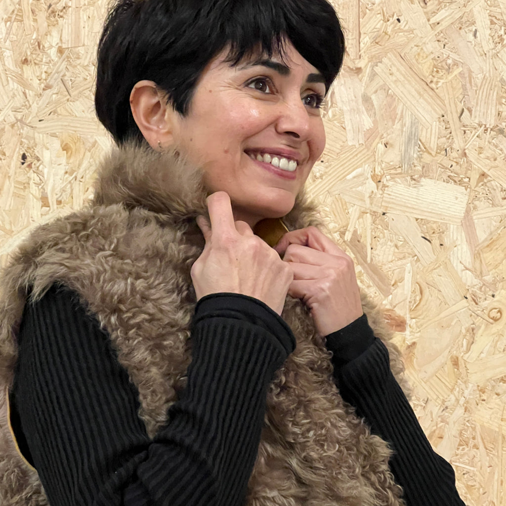 YELEK REVERSIBLE GILET /  MUSTARD + MOCHA