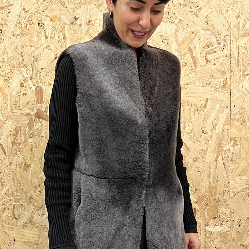 YELEK REVERSIBLE GILET / SMOKE