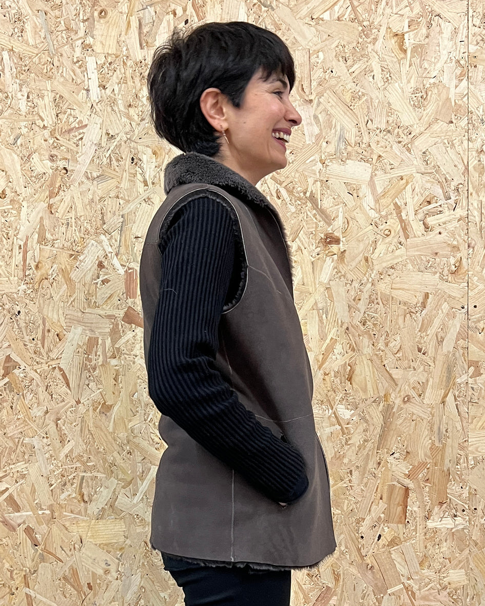 YELEK REVERSIBLE GILET / SMOKE