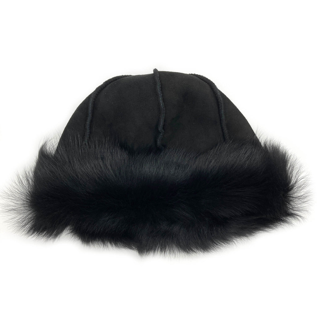 TOSCANA SHEEPSKIN HAT / BLACK