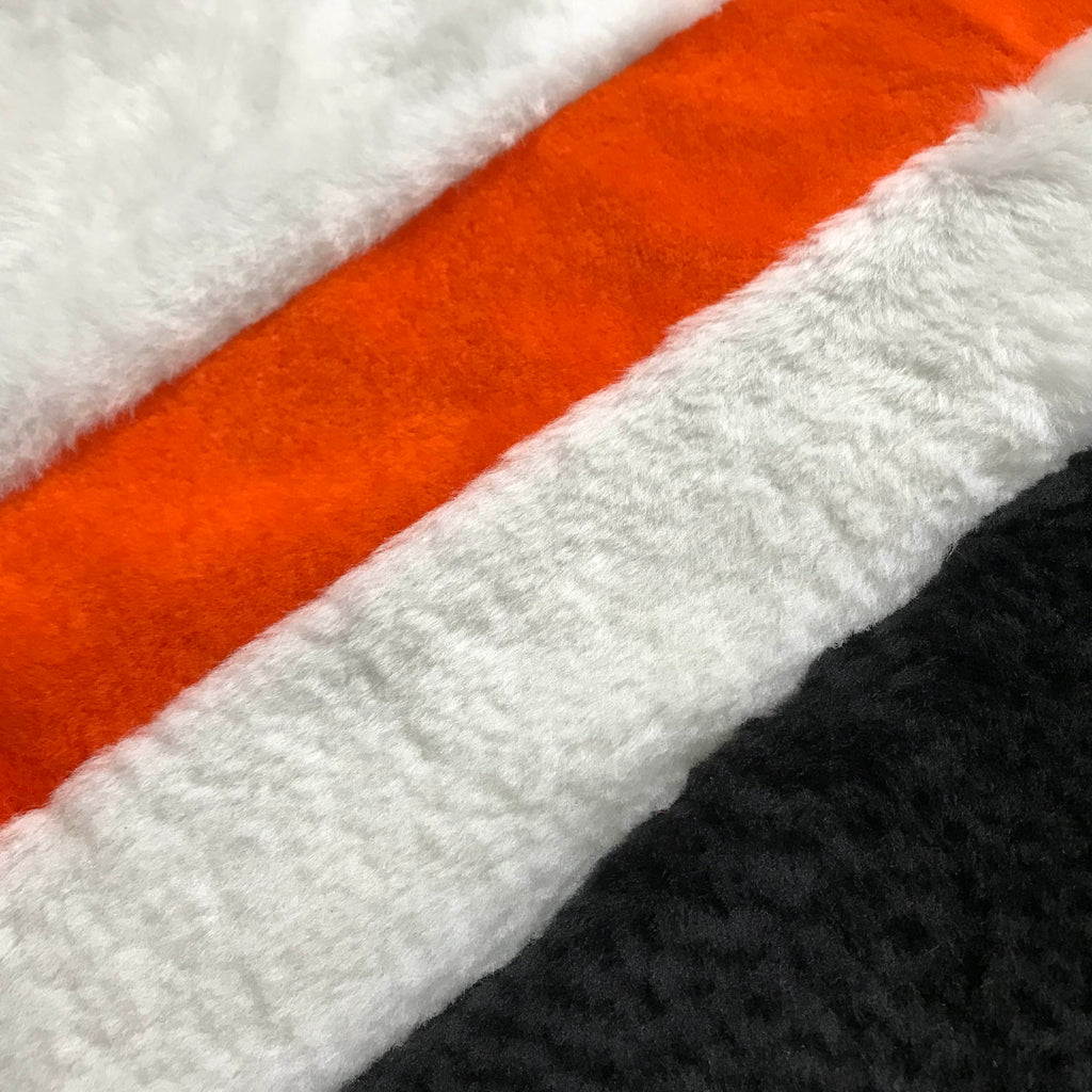 STRIPE THROW / BLACK + WHITE WITH ORANGE ACCENT