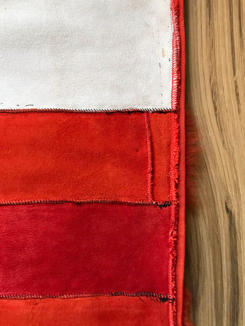 STRIPE RUNNER/THROW / ORANGE + RED + NATURAL