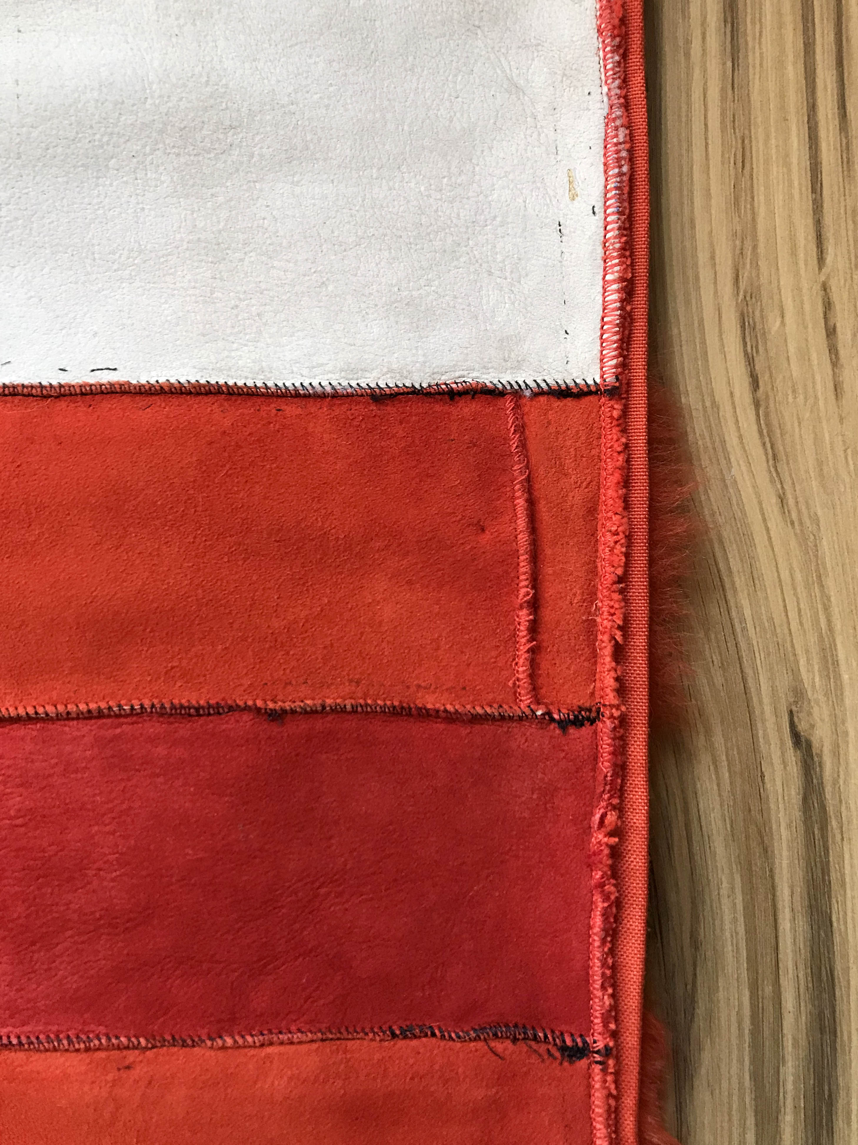 STRIPE RUNNER/THROW / ORANGE + RED + NATURAL