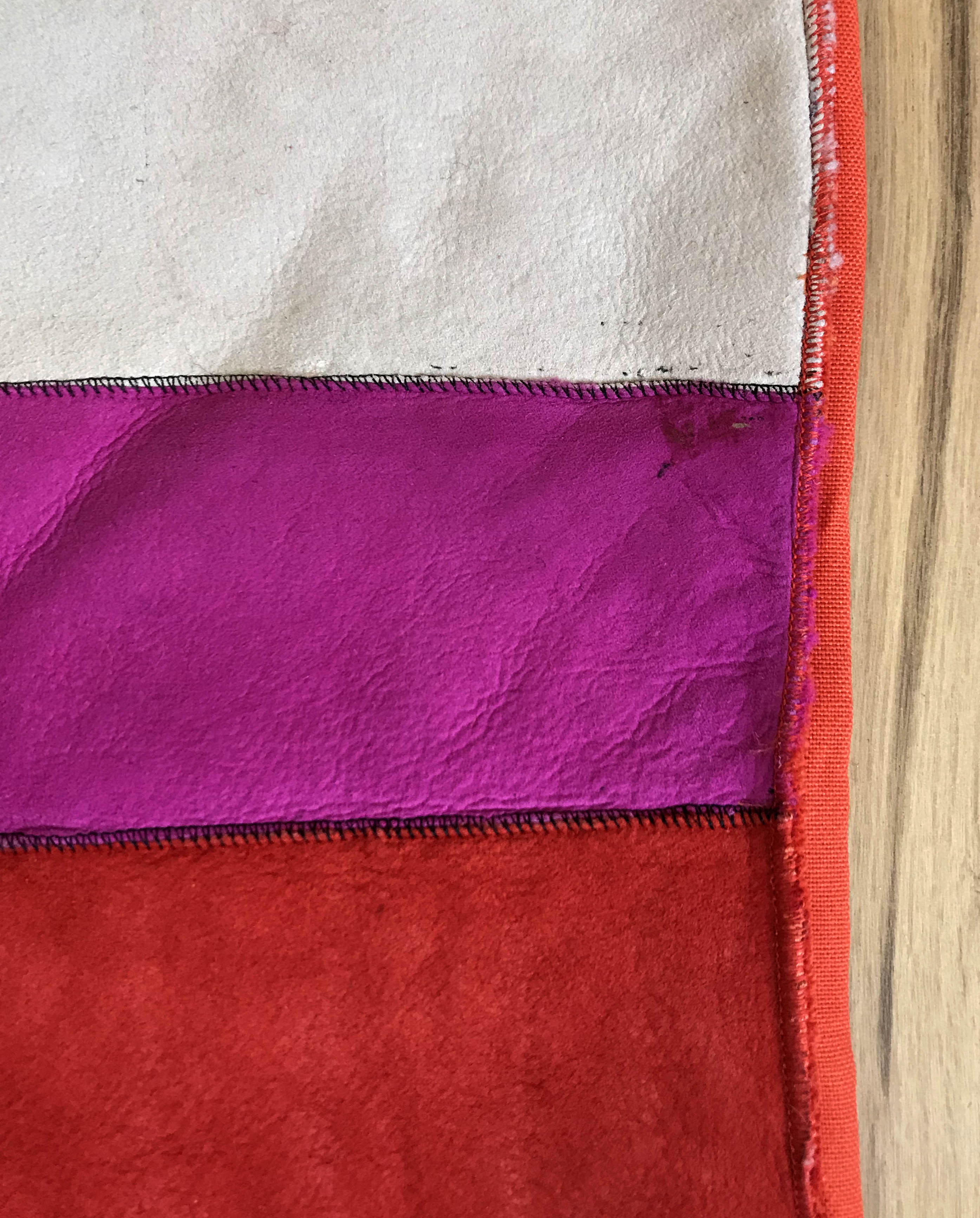 STRIPE RUNNER/THROW / ORANGE + RED + NATURAL
