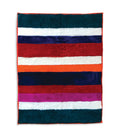 STRIPE THROW / RED + TEAL + NAVY + NATURAL