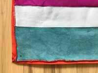 STRIPE THROW / RED + TEAL + NAVY + NATURAL