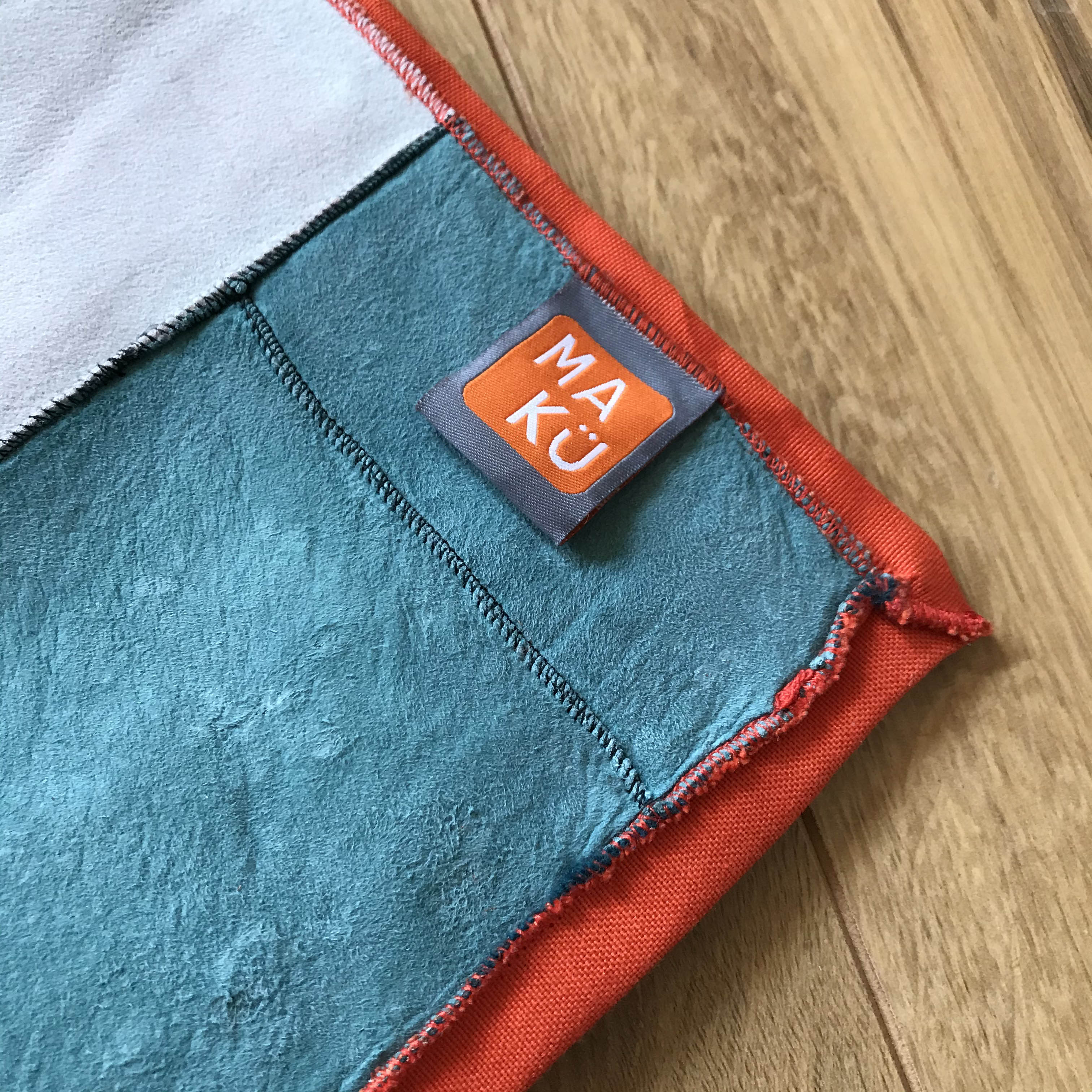 STRIPE THROW / RED + TEAL + NAVY + NATURAL