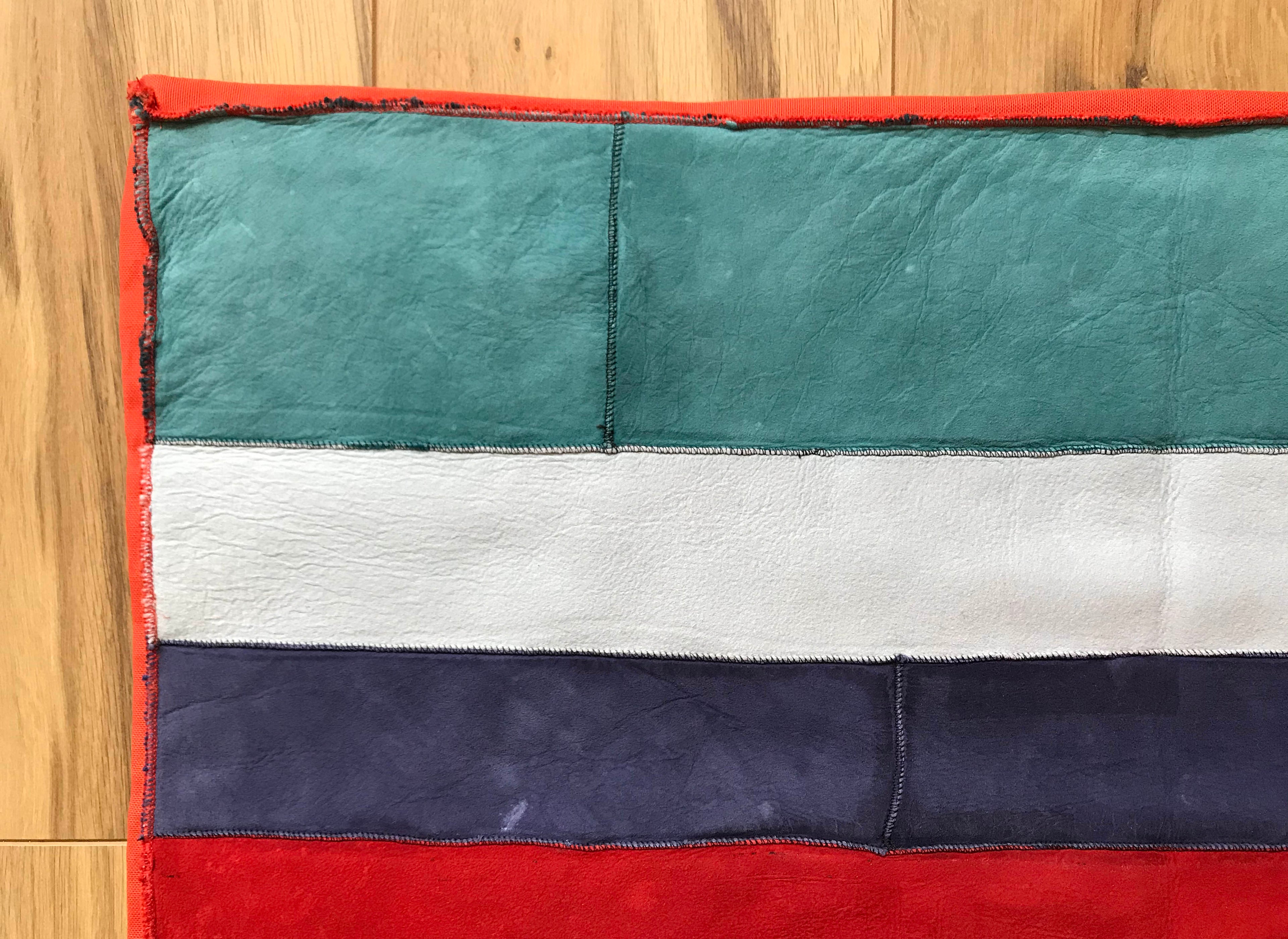 STRIPE THROW / RED + TEAL + NAVY + NATURAL