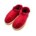 MERDANA CRIMSON SUEDE WITH ORANGE SOLES / Sheepskin slippers
