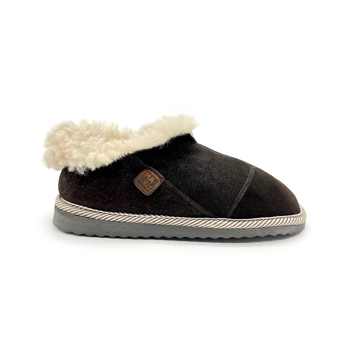 MERDANA SLATE SUEDE / Sheepskin slippers