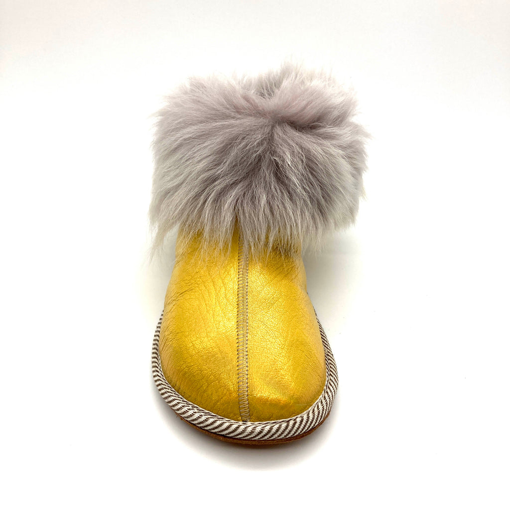 PATIQ YELLOW GOLD / Sheepskin slippers