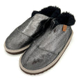 MERDANA SEQUIN BLACK / Sheepskin slippers